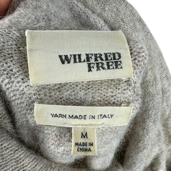 WILFRED FREE Oatmeal Tan Cream Mock Neck Pullover Sweater Women's Size Medium - Picture 5 of 7